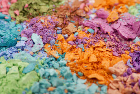 Powderizer colored eye-shadows - macro. Shallow depth of field.の写真素材