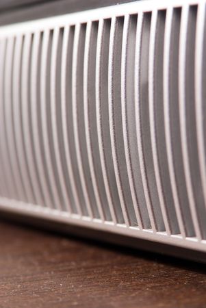 Macro of ribbed computer chassisの写真素材