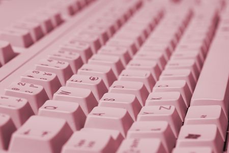 Macro of keyboard (pink tone)の写真素材
