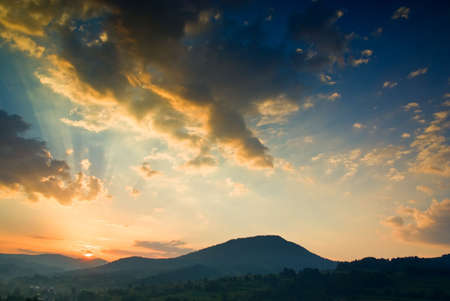 Colorful sunset (can be used how background or wallpaper)の写真素材