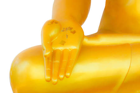 right hand  and fingers of statue  buddhaの写真素材