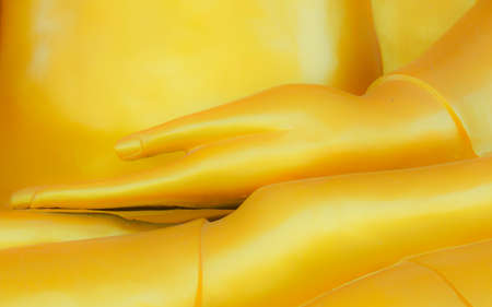 left  hand  and fingers of statue  buddhaの写真素材