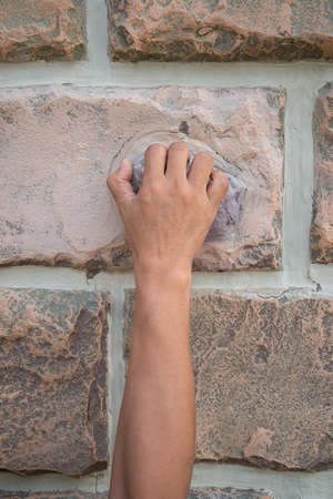 Hand of the climber, Climbing abstractの写真素材