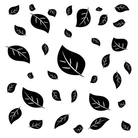 black leaf seamless pattern and backgroundsのイラスト素材