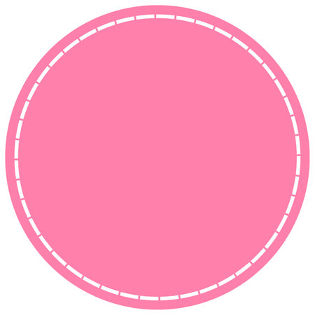 circle with dash border design elementのイラスト素材