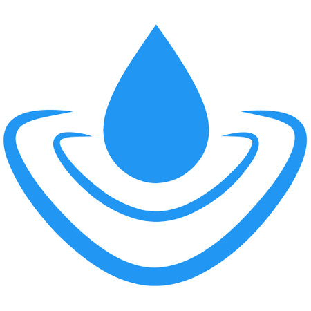 blue water drop iconのイラスト素材