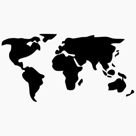 cartoon world map iconのイラスト素材