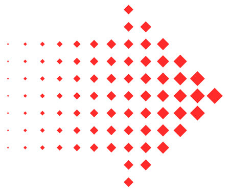 halftone arrow with diamond shape element designのイラスト素材