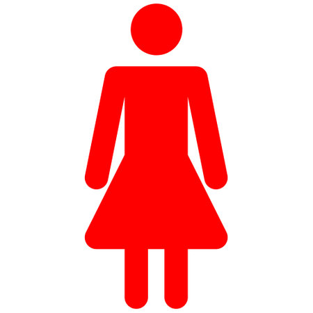 simple design vector of woman signのイラスト素材