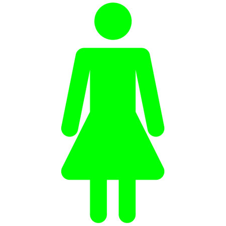 simple design vector of woman signのイラスト素材