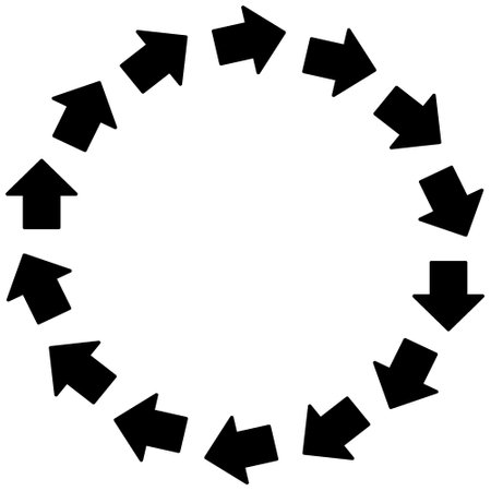 rotate circle arrow element designのイラスト素材