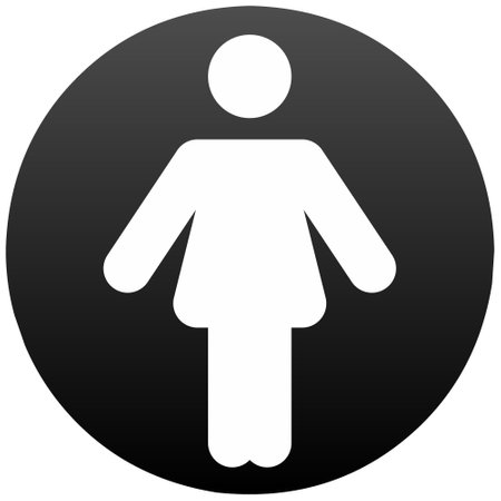 woman icon on circle backgrounds vector designのイラスト素材