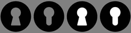 key hole icon set vectorのイラスト素材