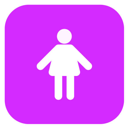 girl kid sign on square backgroundのイラスト素材