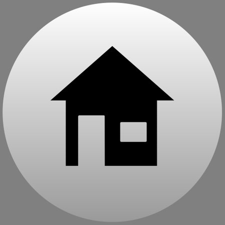 house icon, home icon button on circle backgroundsのイラスト素材