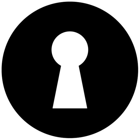 keyhole icon on circle backgroundのイラスト素材