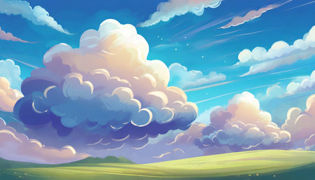 cloud scape view from horizonの素材