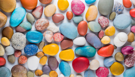 fullframe of colorful pebble backgroundの素材