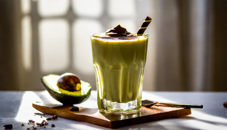 photo of detailed avocade milkshakeの素材