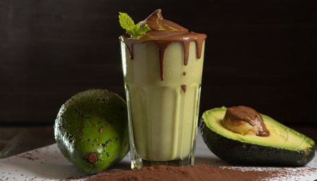 photo of detailed avocade milkshakeの素材