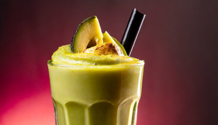 photo of detailed avocade milkshakeの素材