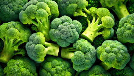 illustration of full frame broccoli backgroundの素材