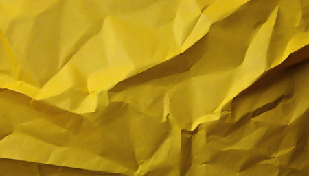 yellow crumpled paper backgroundの素材