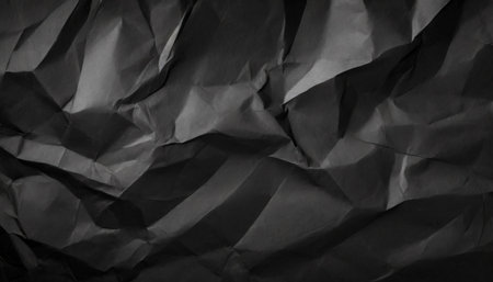 crumpled black paper backgroundの素材