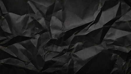 crumpled black paper backgroundの素材