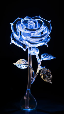 vertical glass rose backgroundの素材