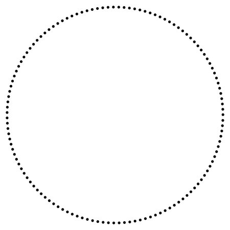dotted circle design element, dot frame borderのイラスト素材