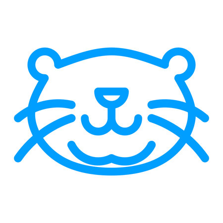 otter head icon, otter icon signのイラスト素材