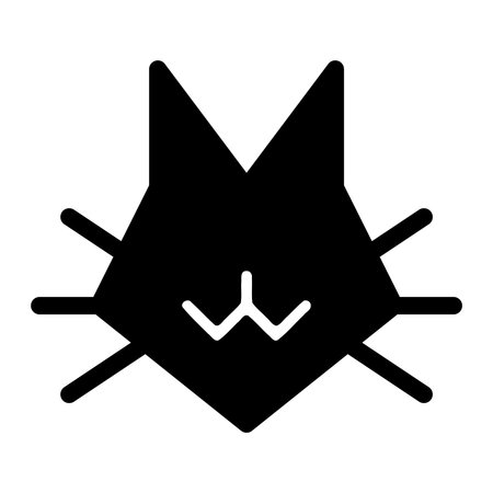 simple design of cat head icon signのイラスト素材