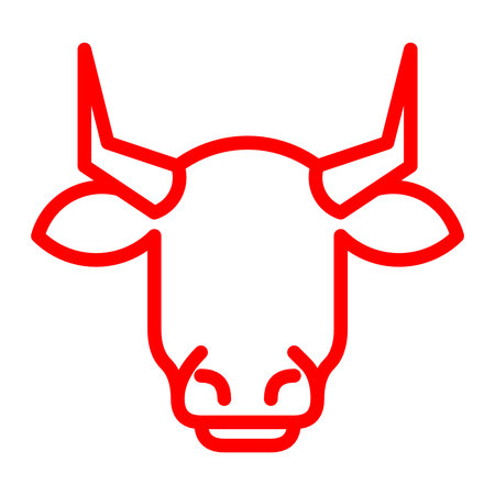 simple design of bull head icon signのイラスト素材