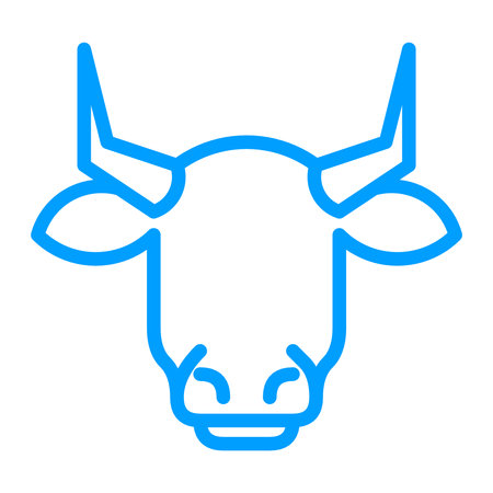 simple design of bull head icon signのイラスト素材