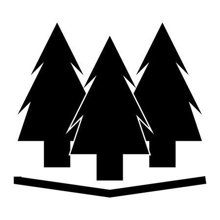 forest icon sign, pine tree forest iconのイラスト素材