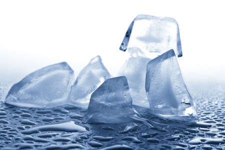 melting ice cubesの写真素材