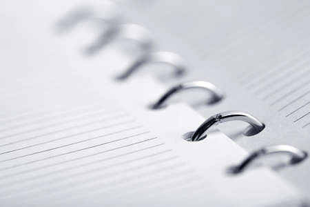 macro of spiral notebookの写真素材