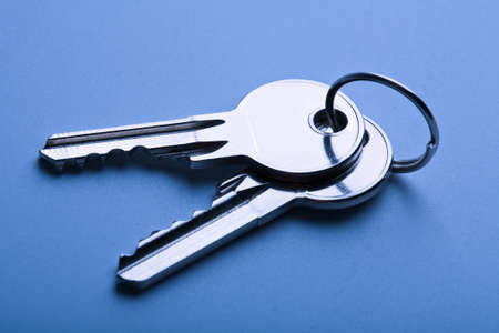 two keys on a ringの写真素材