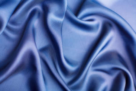 abstract blue silk backgroundの写真素材