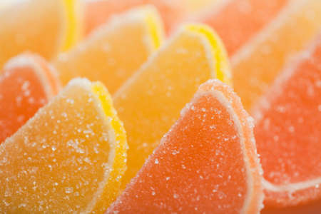 macro of fruit jelliesの写真素材