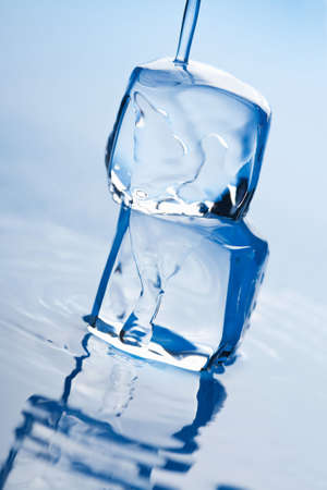 melting ice cubesの写真素材
