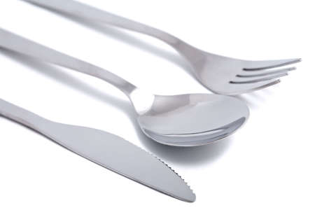 fork spoon and knife isolated