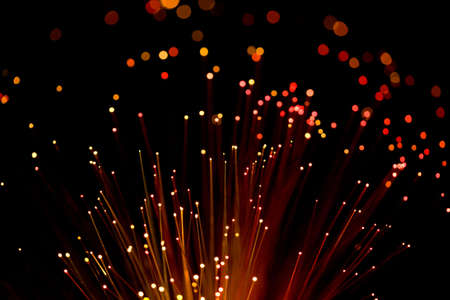 red shining fiber opticの写真素材
