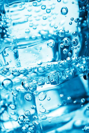 ice cubes in water bubbles の写真素材