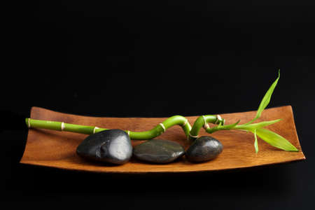 spa stones and bamboo の写真素材