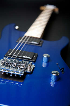 blue electric guitarの写真素材