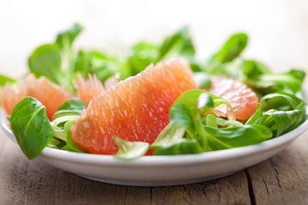 fresh salad with grapefruitの写真素材
