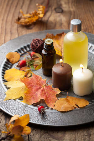 autumn spa and aromatherapyの写真素材