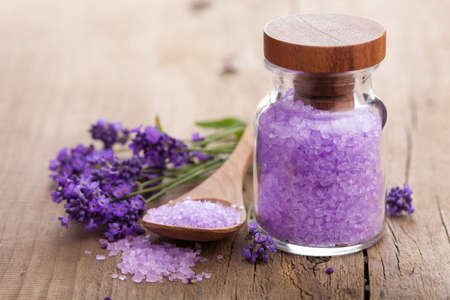 lavender salt の写真素材